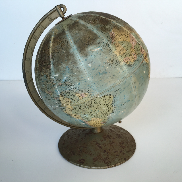 GLOBE, Medium 1950s Aged 34cm H